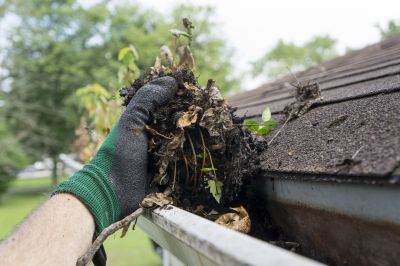 Removing gutter debris